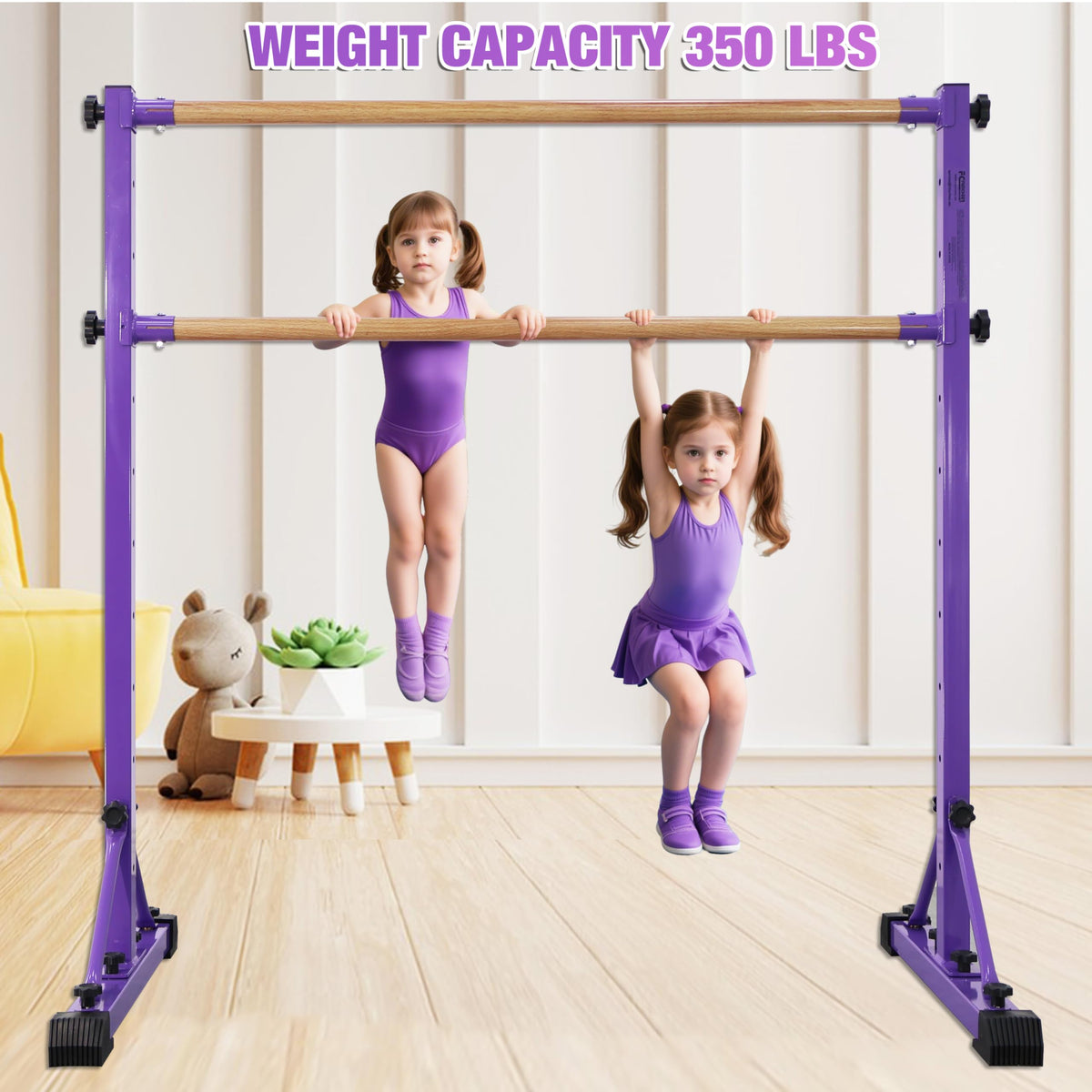 FC FUNCHEER Adjustable Ballet Barre,Portable Dance bar,Fitness Equipment for Dance & Balance Excercise,Super Sturdy for Balance Workout,Weight Limit 250 LBS