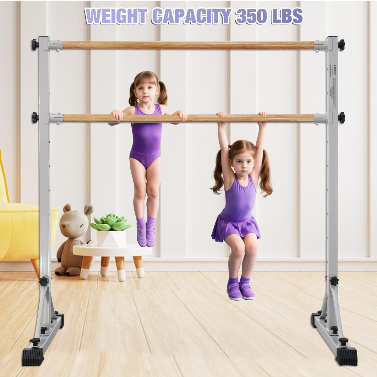 FC FUNCHEER Adjustable Ballet Barre,Portable Dance bar,Fitness Equipment for Dance & Balance Excercise,Super Sturdy for Balance Workout,Weight Limit 250 LBS