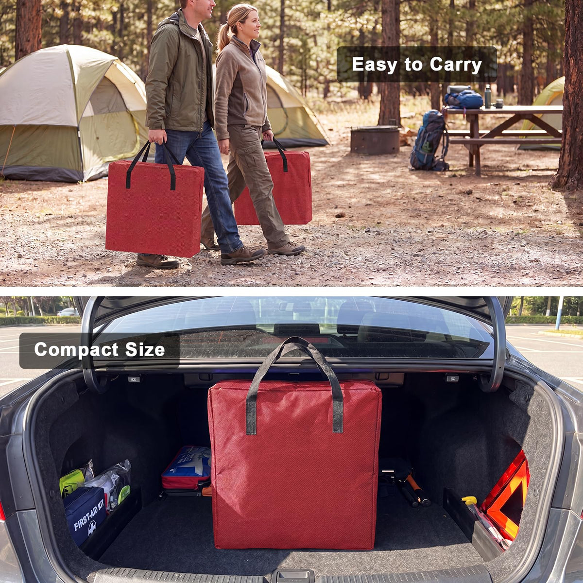 Romswi 2 Pack 30" Extra Tall Folding Camping Chairs, Heavy Duty Director Chairs with Side Table, Cup Holder & Storage Pocket, 400 LBS Support, Portable Outdoor Chairs for Camping, Sports, Events, Blue