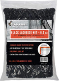Gladiator Lacrosse Collegiate Level 6mm Heavy Duty Black Replacement Lacrosse Goal Net 6'x6' for Professional Goals (Square Corners) (852624005301)