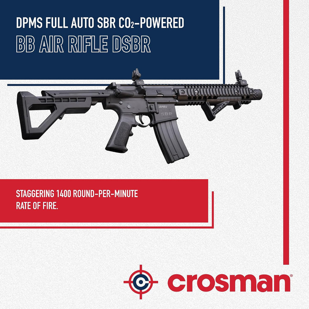DPMS SBR CO2 BB Air Rifle - 25-Round Mag - 430 FPS - Black