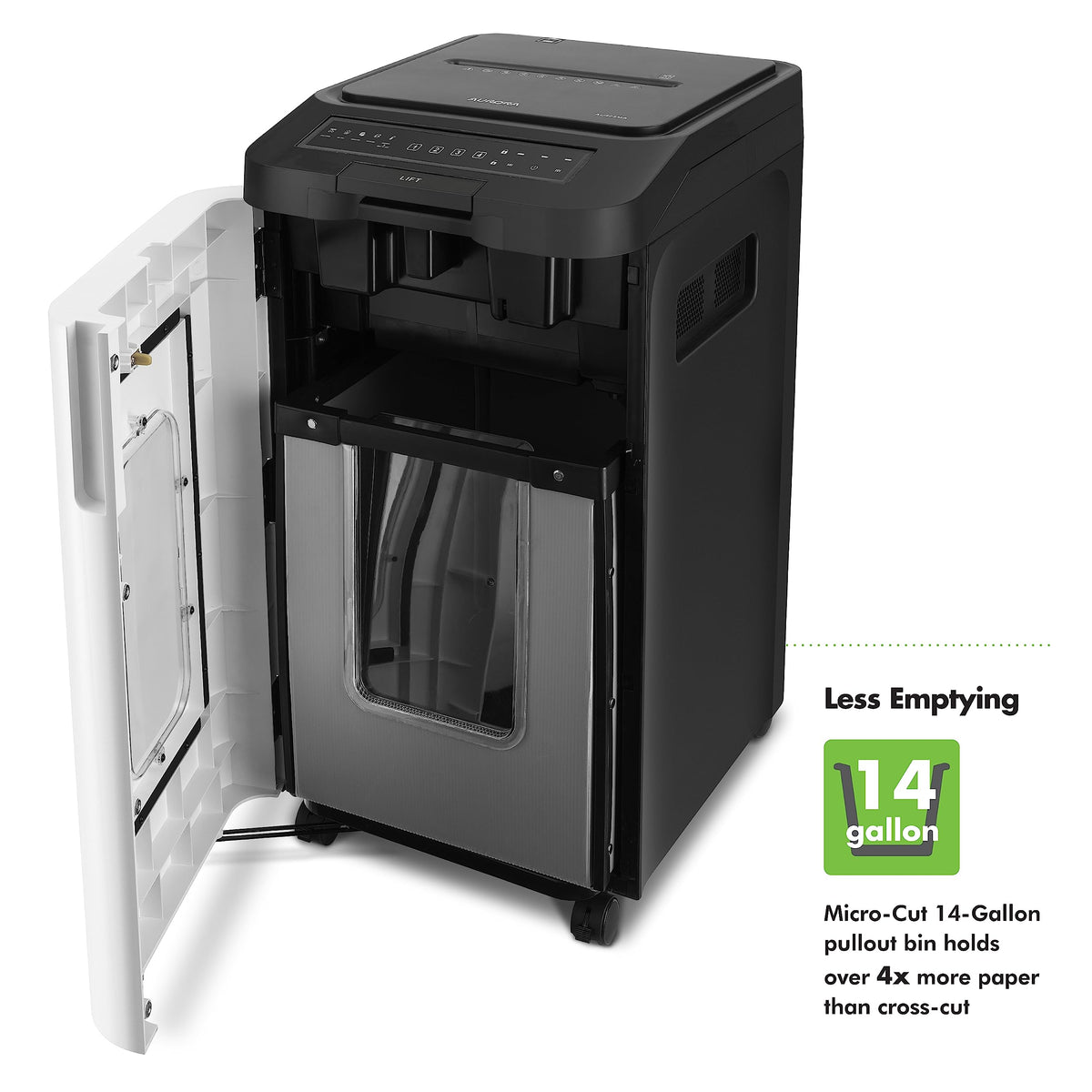Aurora Professional Grade AU125MA 120-Sheet Auto Feed High-Security Micro-Cut Paper Shredder/60 Minutes/Security Level P-5