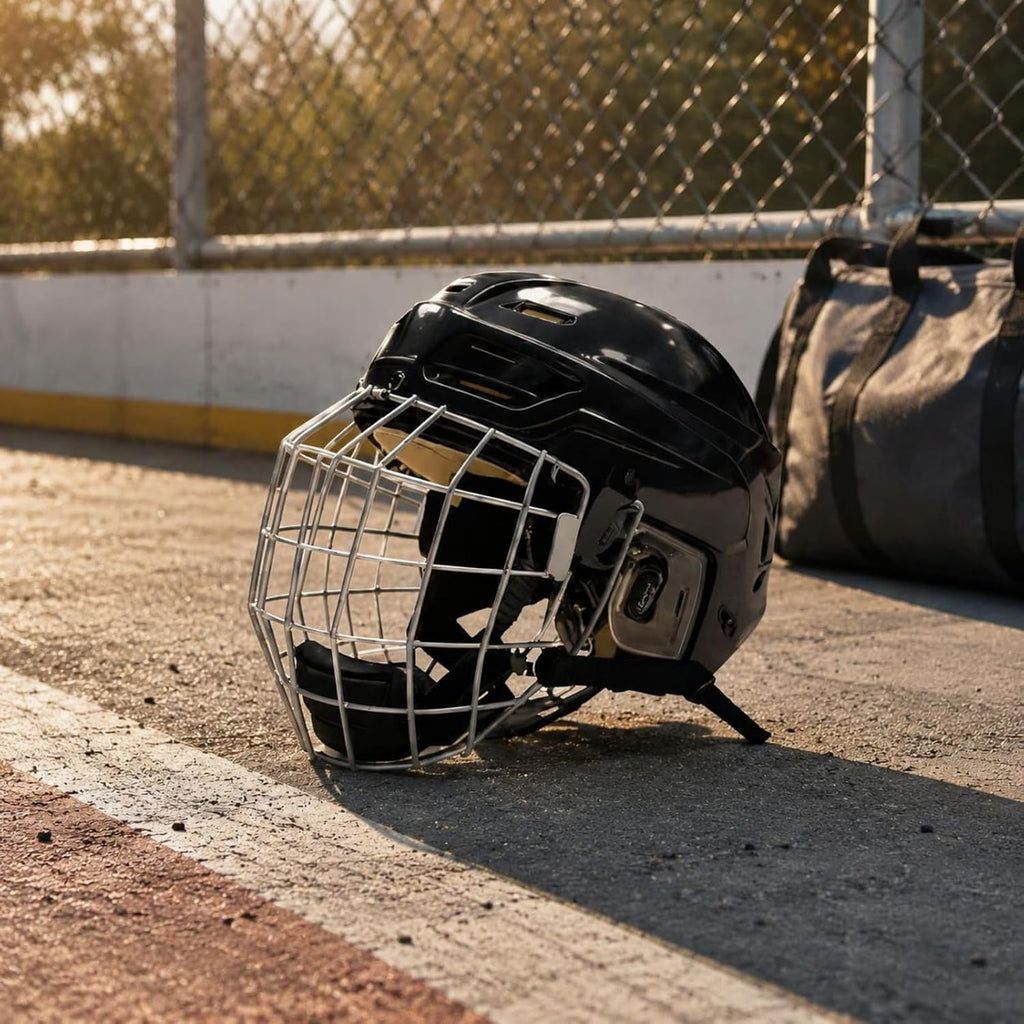 Gralara Ice Hockey Helmet Ventilated Hockey Helmet with Cage Comfort Padding Impact-Resistant Headgear