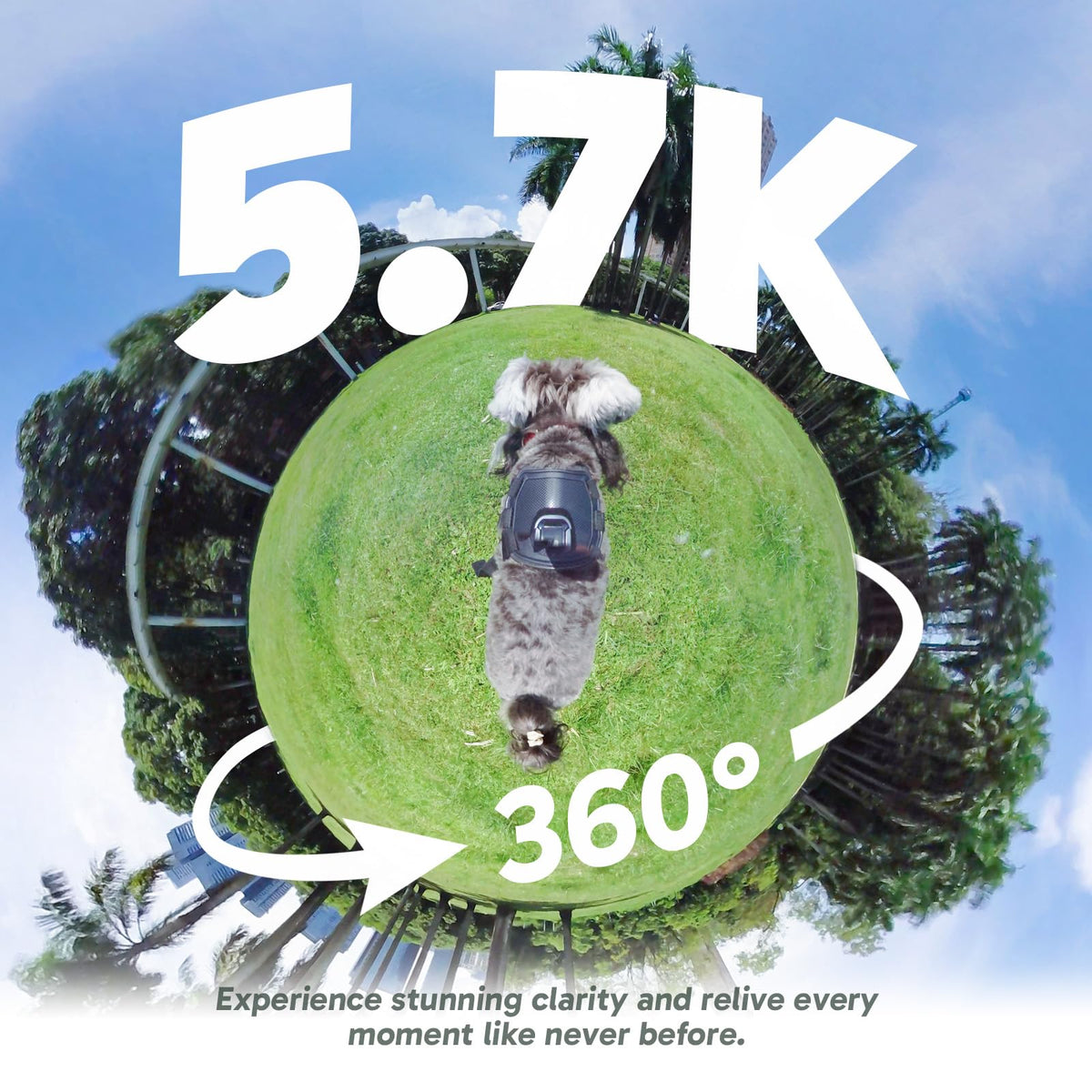 AKASO 360 Action Camera Standard Combo- 5.7K 360 Video with 1/2" 48MP Sensors, 72MP 360 Photo, 360-SuperSmooth, Invisible Selfie Stick Effect, 360Â° Horizon Lock, AI Tracking with 128GB MicroSD Card