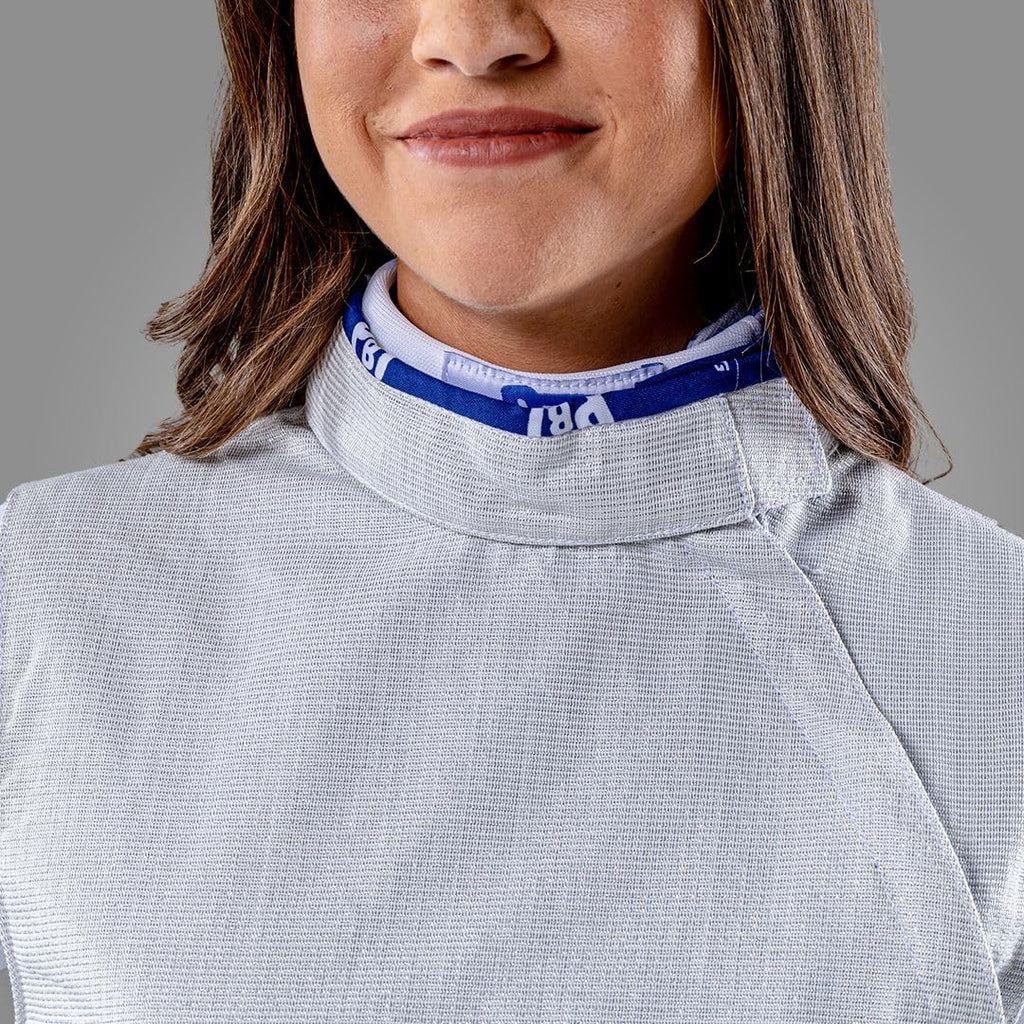 Womenâs Electric Foil Jacket White INOX Washable Conductive Fencing LamÃ© for Competition and Training