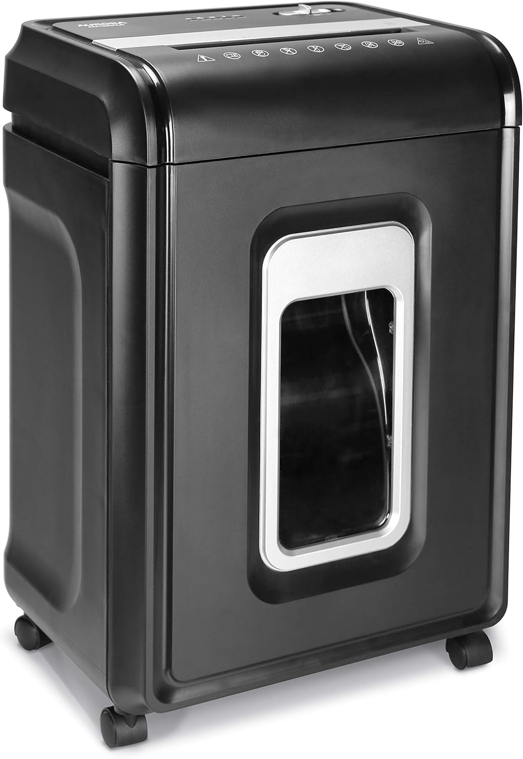 Aurora AU1880XA Heavy Duty Anti-Jam 18-Sheet Crosscut Shredder/60 Min Run Time/ 7-Gallon Pullout Basket and Casters