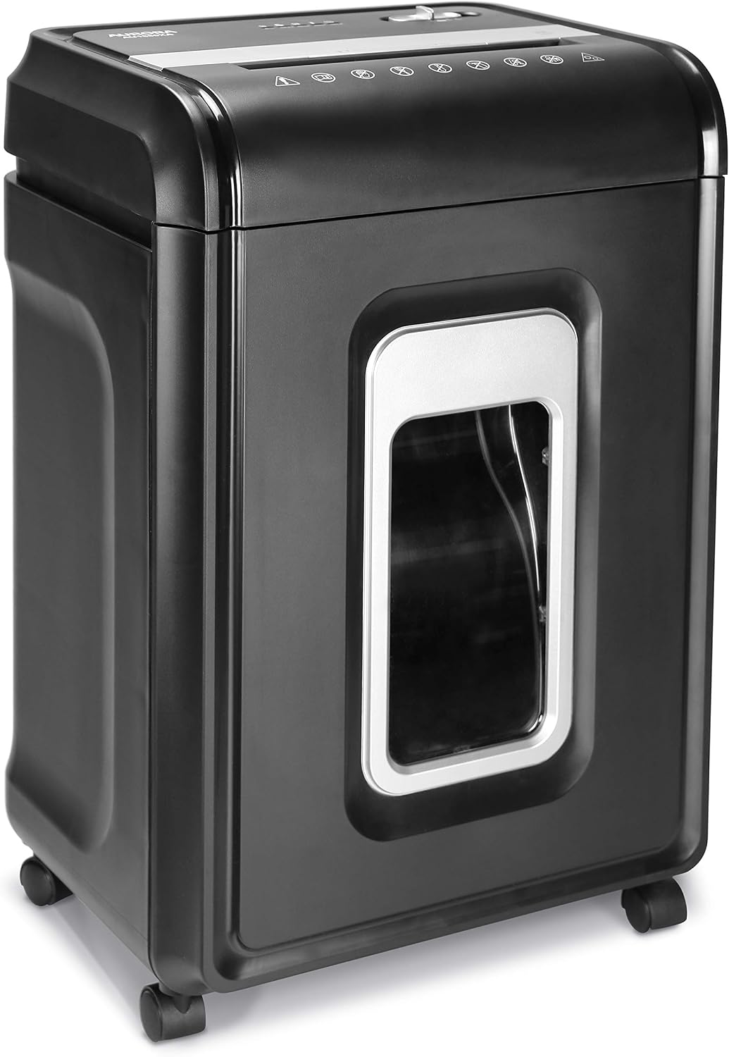 Aurora AU1880XA Heavy Duty Anti-Jam 18-Sheet Crosscut Shredder/60 Min Run Time/ 7-Gallon Pullout Basket and Casters