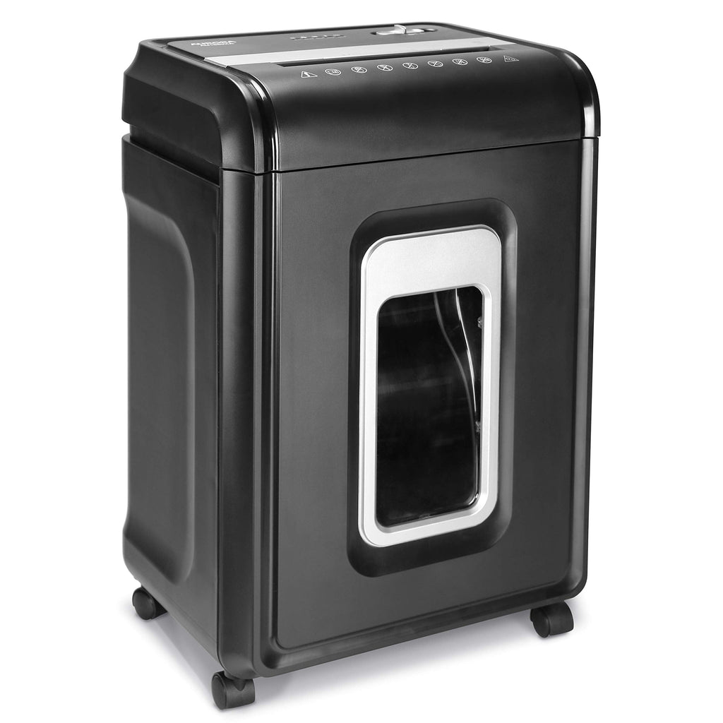 Aurora Anti-Jam 12-Sheet Cross-Cut Paper/CD and Credit Card Shredder with 4 Gallon Pullout Basket/Security Level P-4