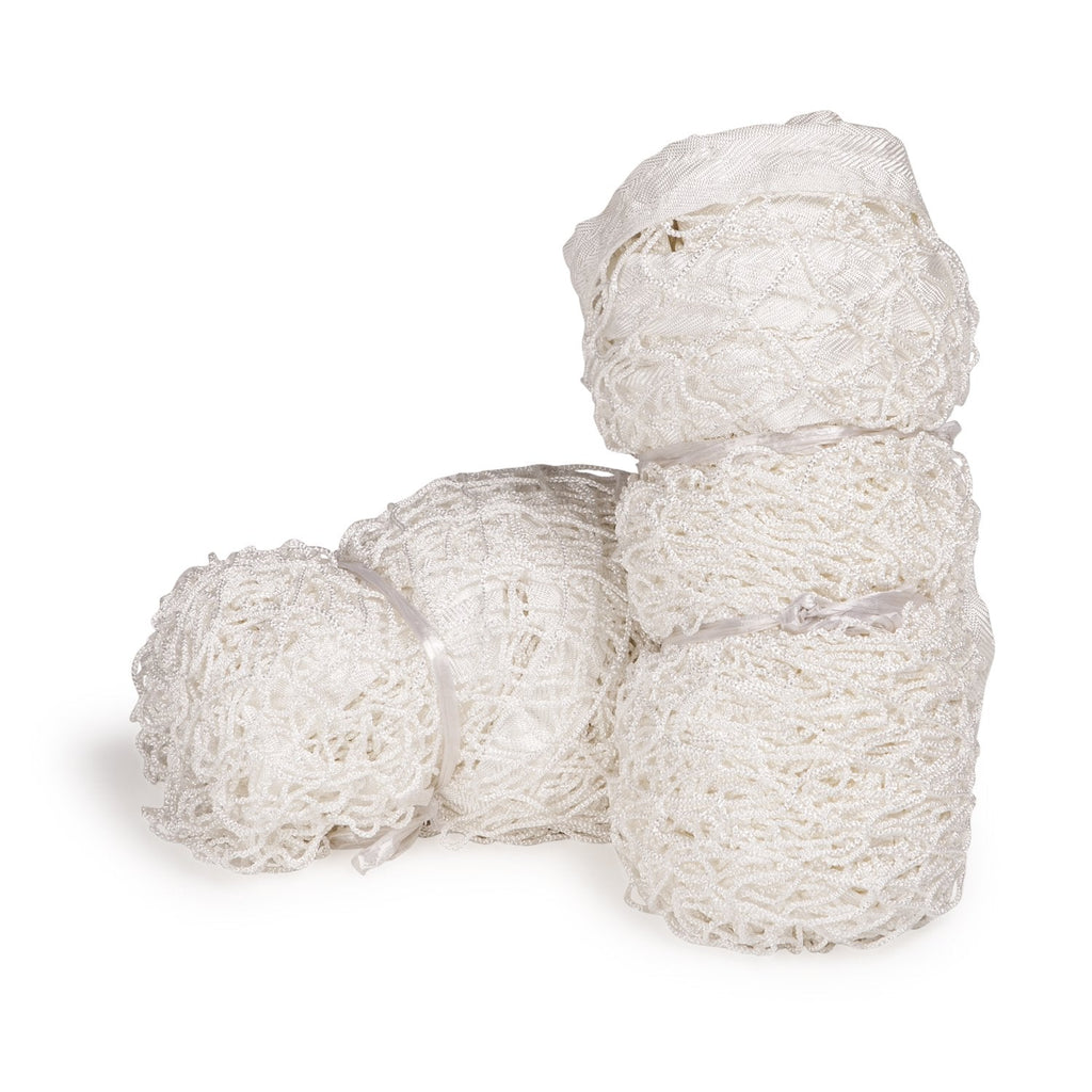 Champion Sports Lacrosse Goal Net - 6mm Official Size White Nylon Net Replacement (Pack of 2)