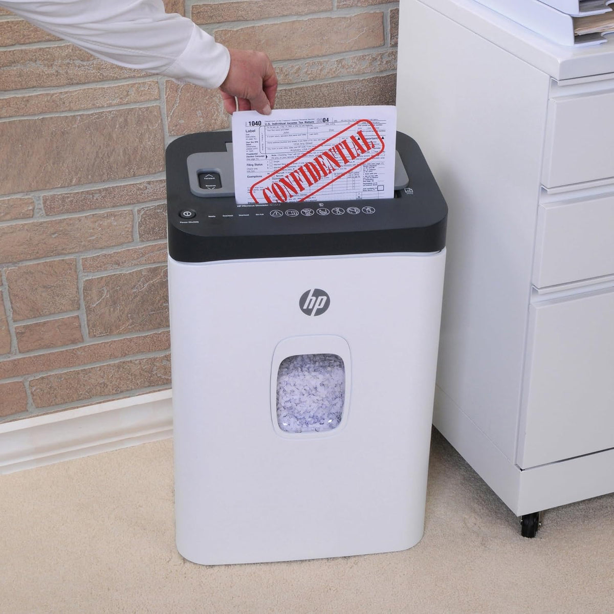 HP - Micro Cut Paper Shredder, 12-Sheet Manual, 150-Sheet Auto Feed