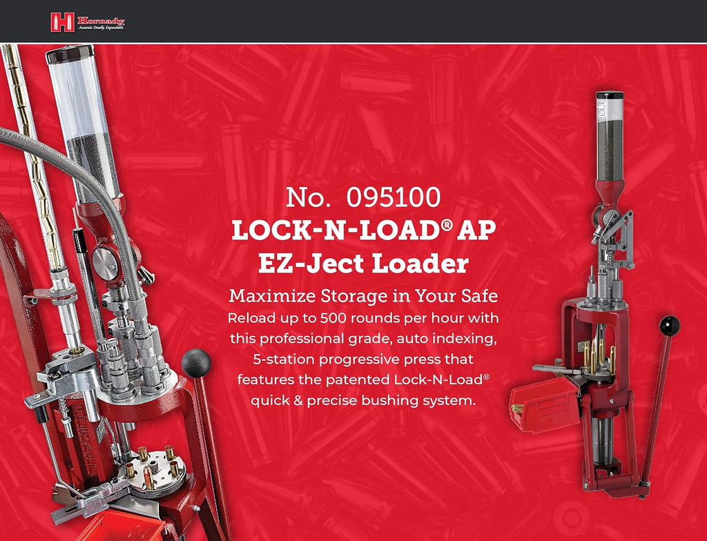 Hornady Lock-N-Load AP Press Loader â Ammunition Reloading Press with Quick Change Lock-N-Load Bushing System, EZ-JECT System and Powder Measure â Enjoy Fast and Reliable Reloading â Item 095100