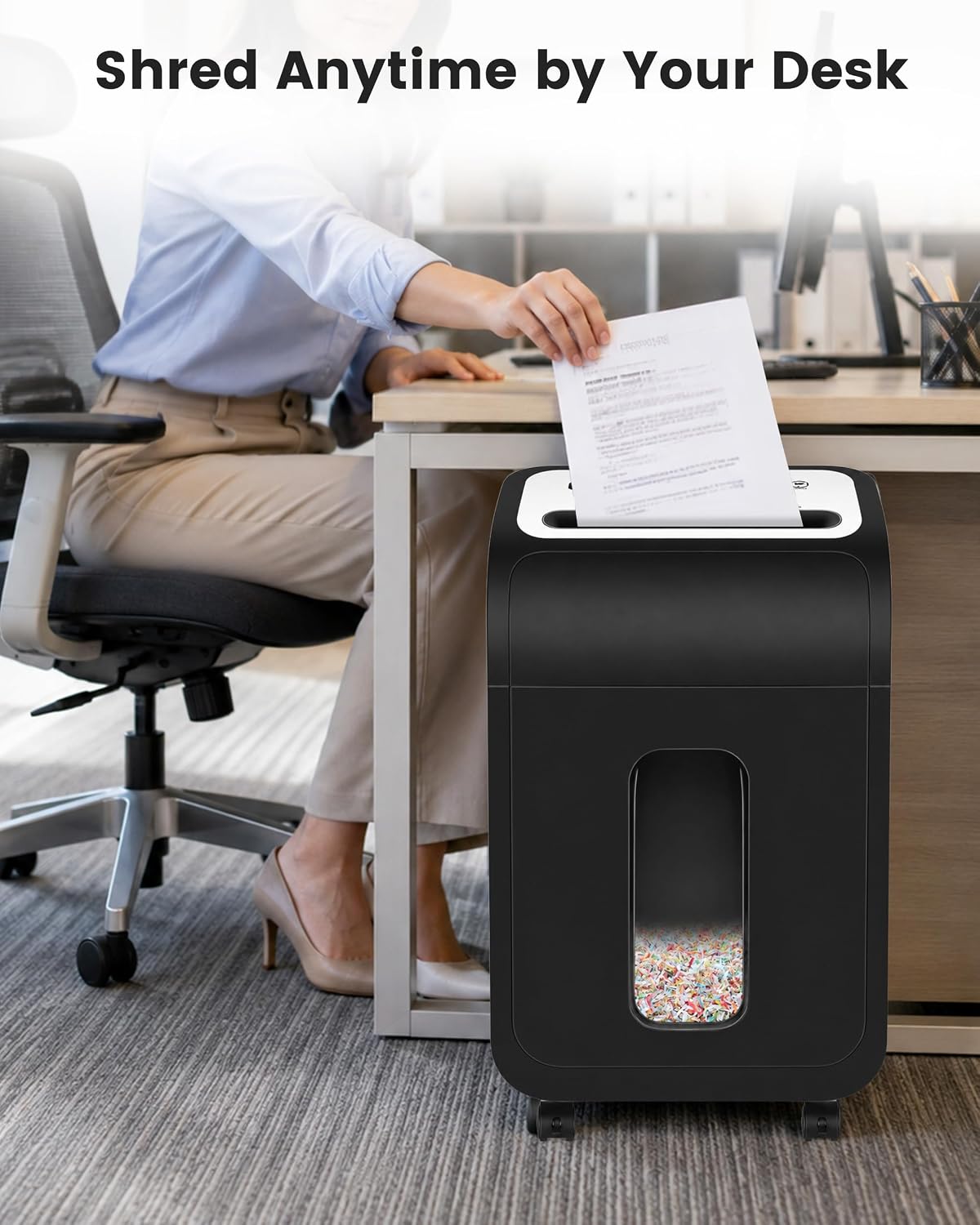 VidaTeco 14-Sheet Micro Cut Paper Shredder for Home Office Heavy Duty
