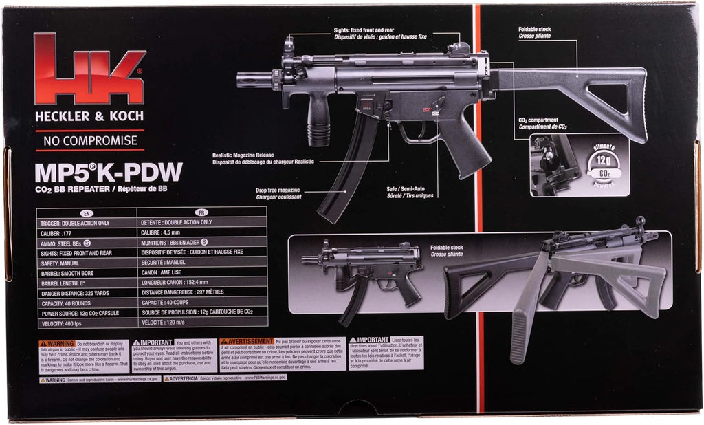 Umarex HK Heckler & Koch MP5 K-PDW Semi Automatic .177 Caliber BB Gun Air Rifle