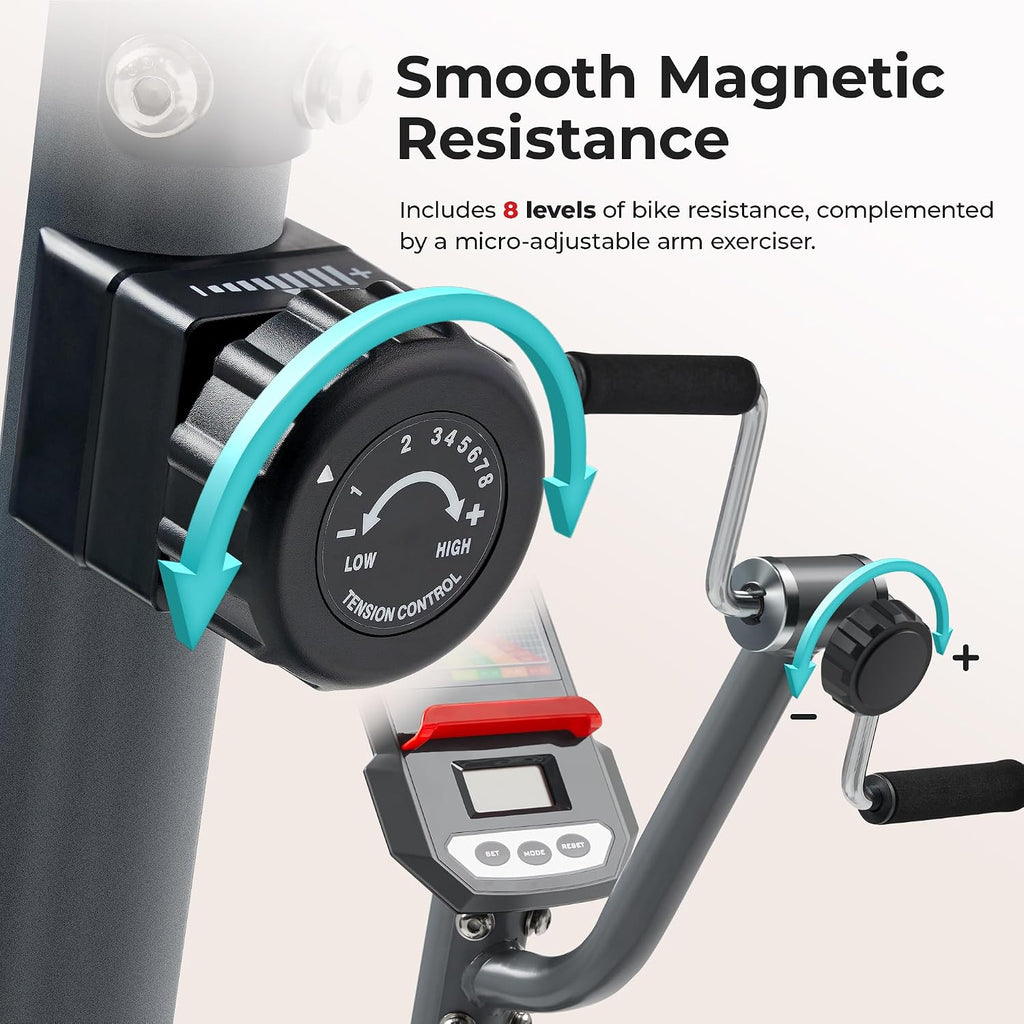 Sunny Health & Fitness Smart Magnetic Recumbent Bike for Home Cardio