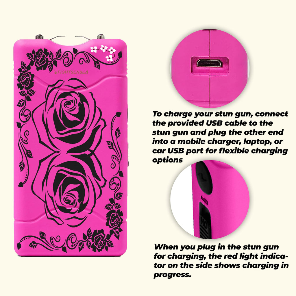 Wholesale Lot Super Heavy Duty Stun Gun for Self Defense with Bright Led Flashlight, Rechargeable Battery, Nylon Holsters with Belt Loop for Easy Cary