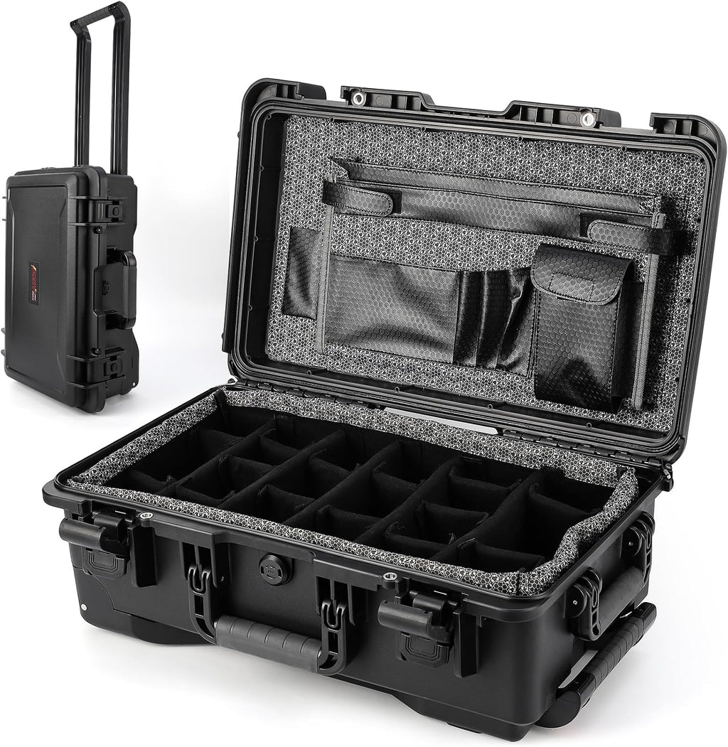 HeavyâDuty DSLR Hard Case, Dustproof, Document Bag & Camera Insert