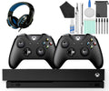 Microsoft Xbox One X 1TB Gaming Console Black with 2 Controller Headset Cleaning Kit