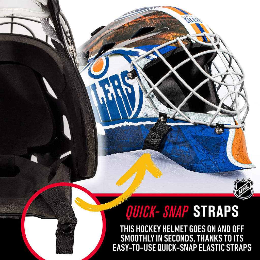 Franklin Sports Team Licensed NHL Hockey Goalie Face Mask - Goalie Mask for Kids Street Hockey - Youth NHL Team Street Hockey Masks