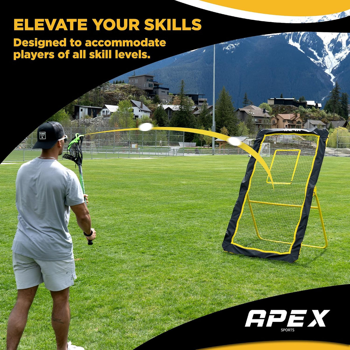 Apex Sports Professional Lacrosse Rebounder Volleyball Rebounder (4x7 Feet)