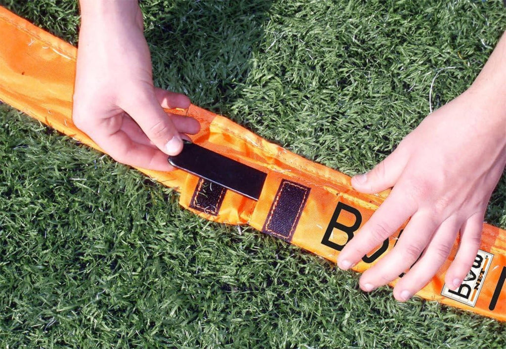 Bownet Portable Lacrosse Crease Ring with Carry Bag â Indoor/Outdoor Training Arc for Goalie Protection & Practice, High-Visibility Weather-Resistant Design, Compatible with Bownet Lacrosse Goals