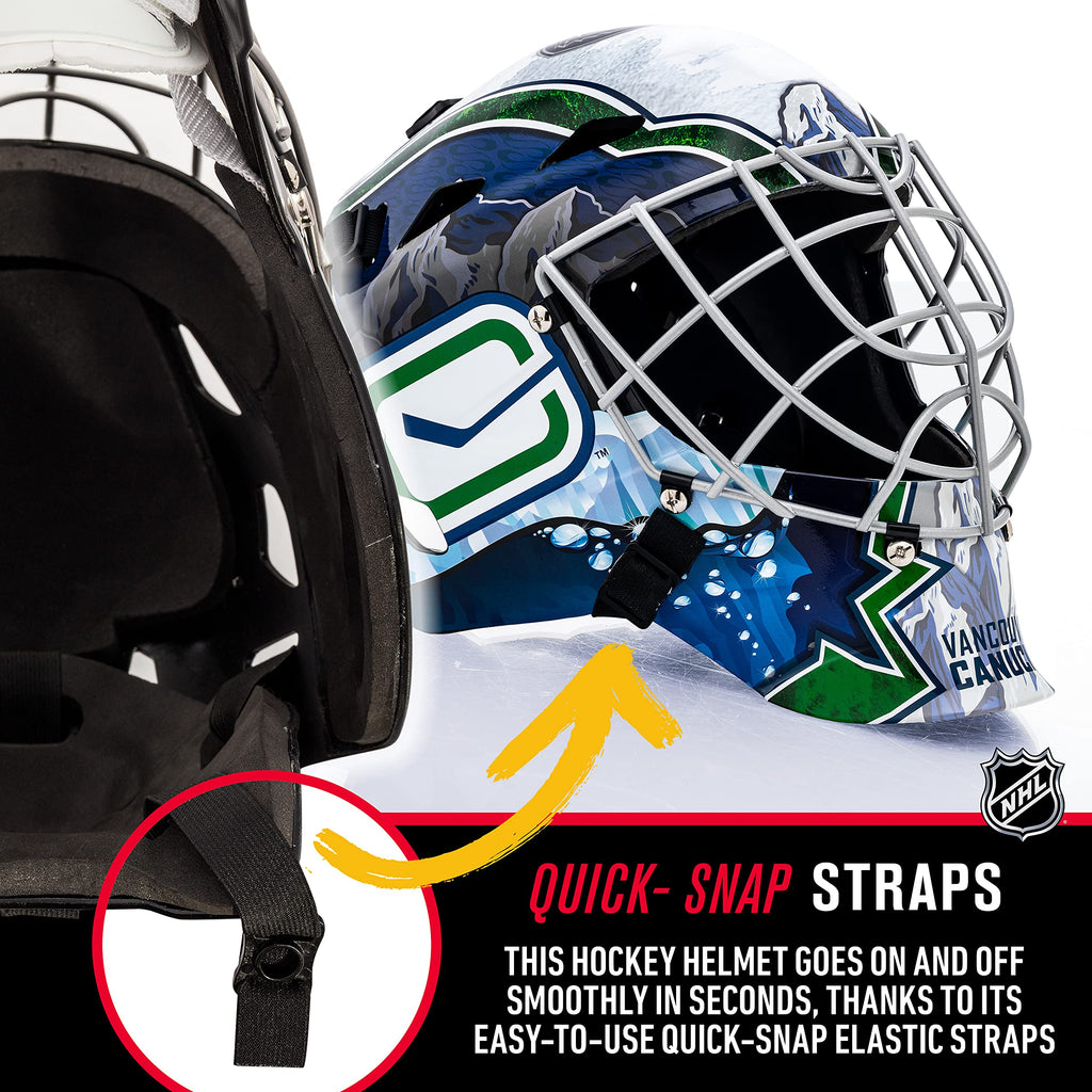 Franklin Sports Team Licensed NHL Hockey Goalie Face Mask - Goalie Mask for Kids Street Hockey - Youth NHL Team Street Hockey Masks