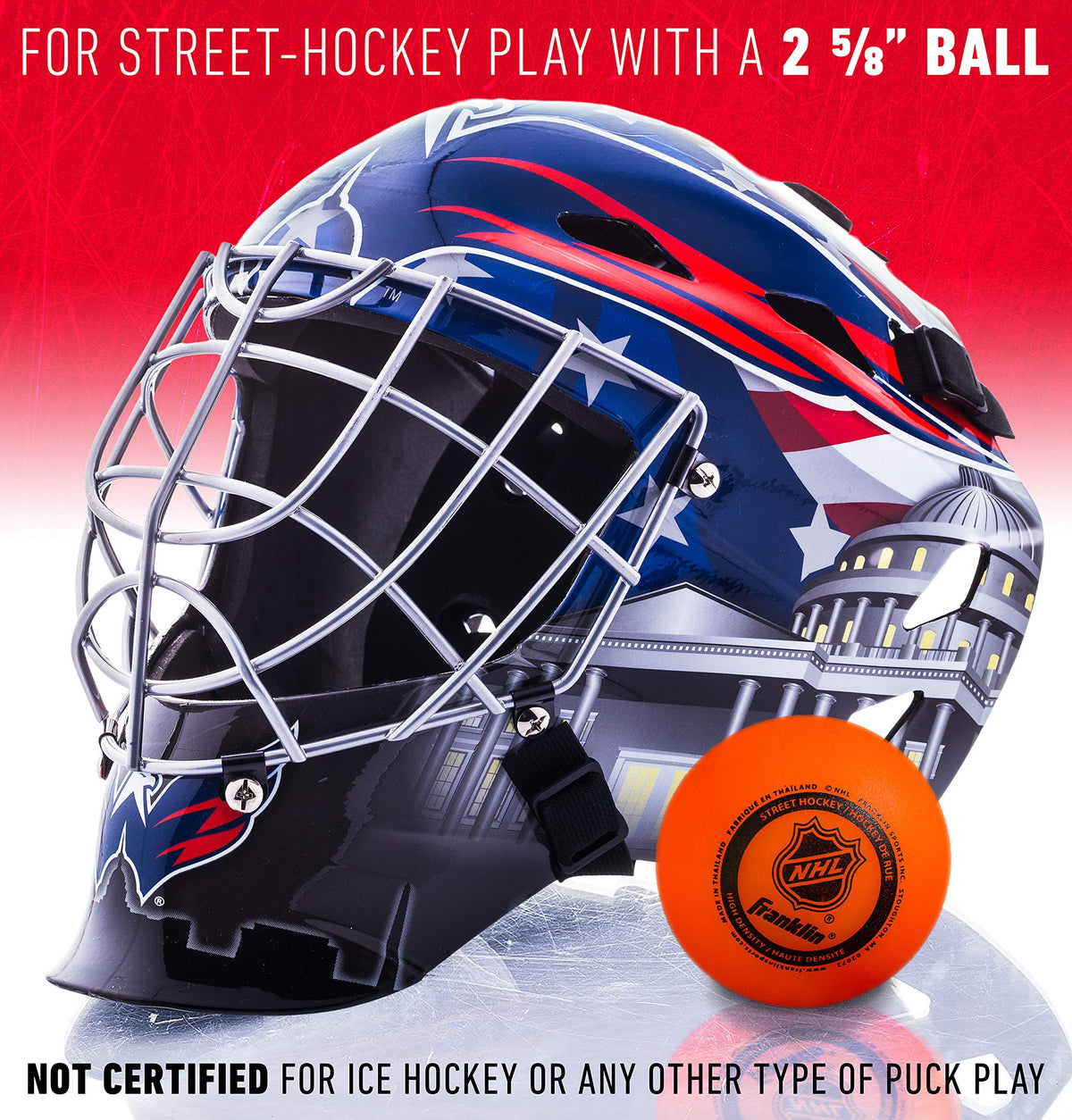 Franklin Sports Team Licensed NHL Hockey Goalie Face Mask - Goalie Mask for Kids Street Hockey - Youth NHL Team Street Hockey Masks