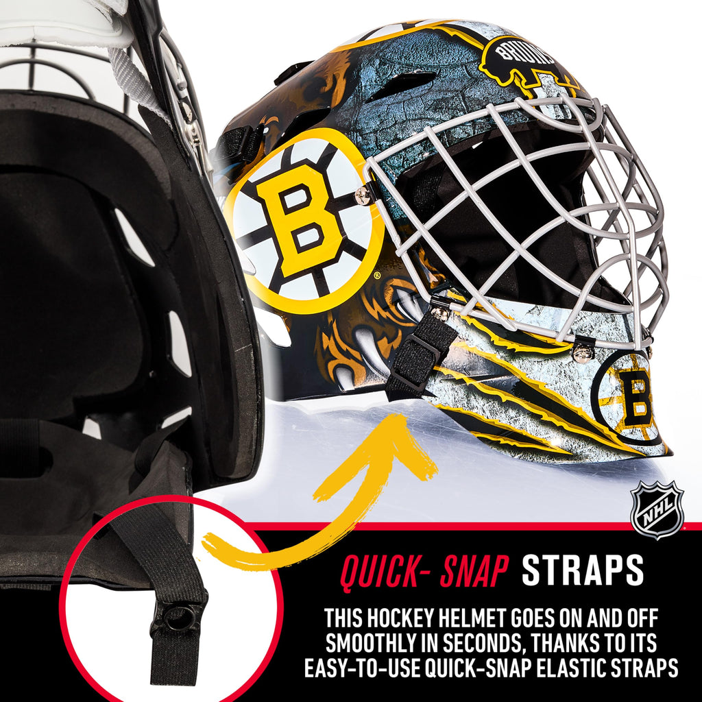 Franklin Sports Team Licensed NHL Hockey Goalie Face Mask - Goalie Mask for Kids Street Hockey - Youth NHL Team Street Hockey Masks