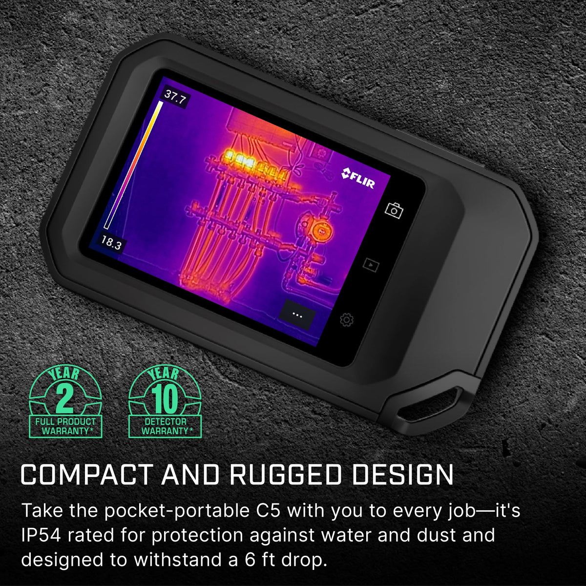 Flir C3-X Compact Thermal Imaging Camera, WiFi, 128x96 MSX, Ignite