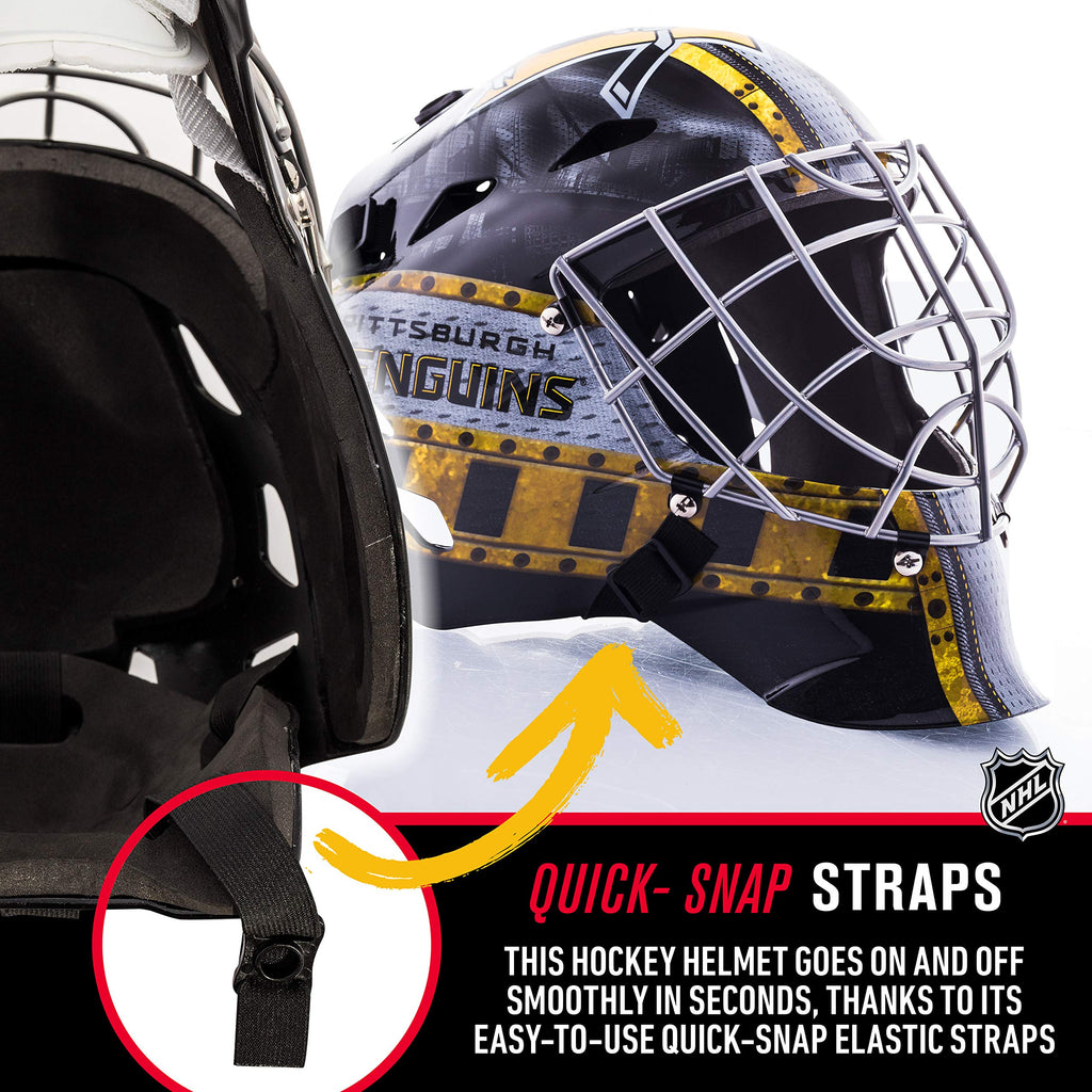 Franklin Sports Team Licensed NHL Hockey Goalie Face Mask - Goalie Mask for Kids Street Hockey - Youth NHL Team Street Hockey Masks