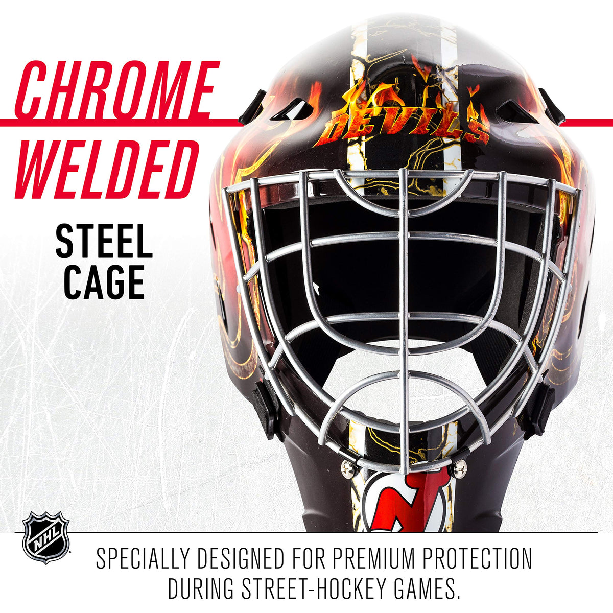 Franklin Sports Team Licensed NHL Hockey Goalie Face Mask - Goalie Mask for Kids Street Hockey - Youth NHL Team Street Hockey Masks