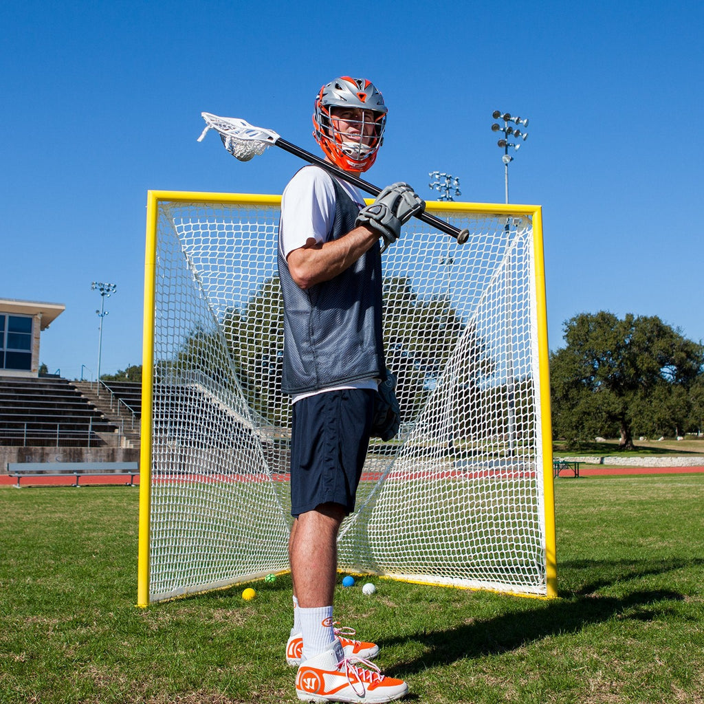 Champion Sports Lacrosse Goal Net - 6mm Official Size White Nylon Net Replacement (Pack of 2)