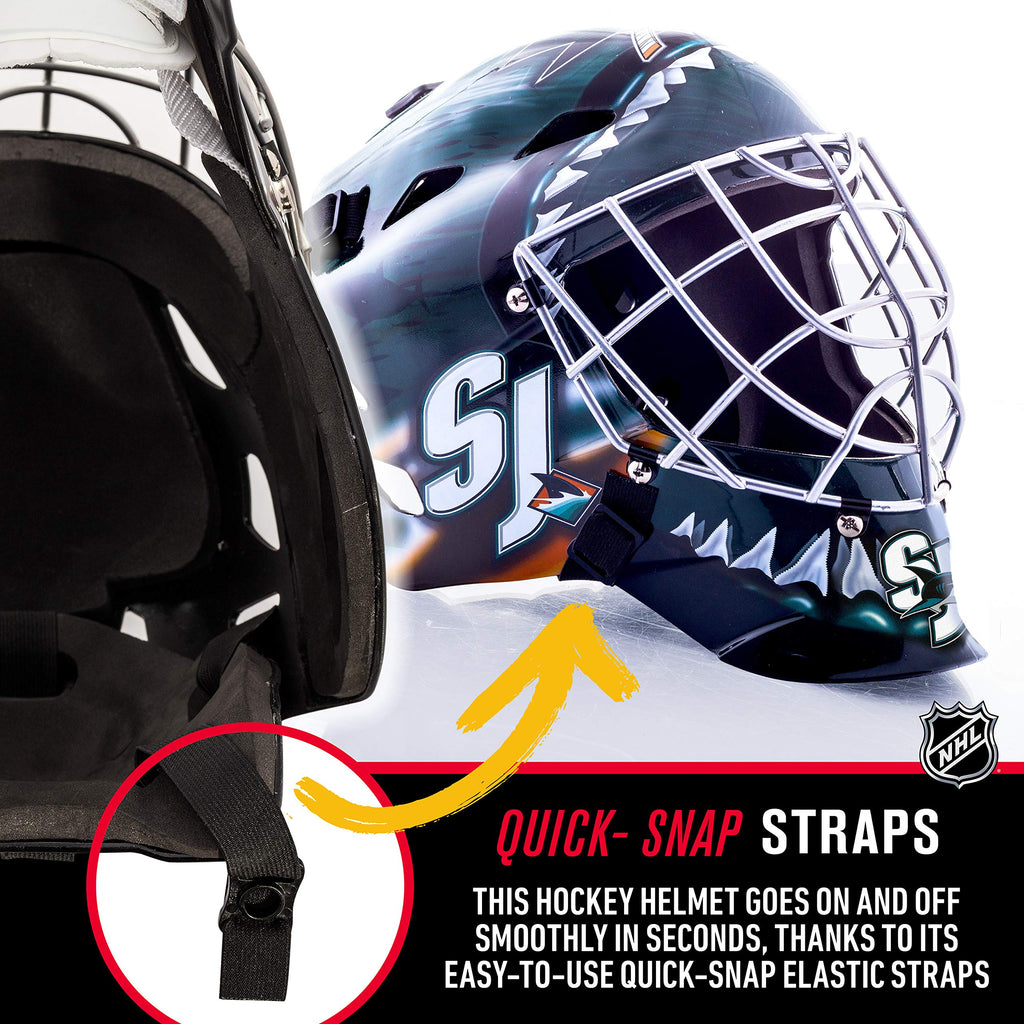 Franklin Sports Team Licensed NHL Hockey Goalie Face Mask - Goalie Mask for Kids Street Hockey - Youth NHL Team Street Hockey Masks