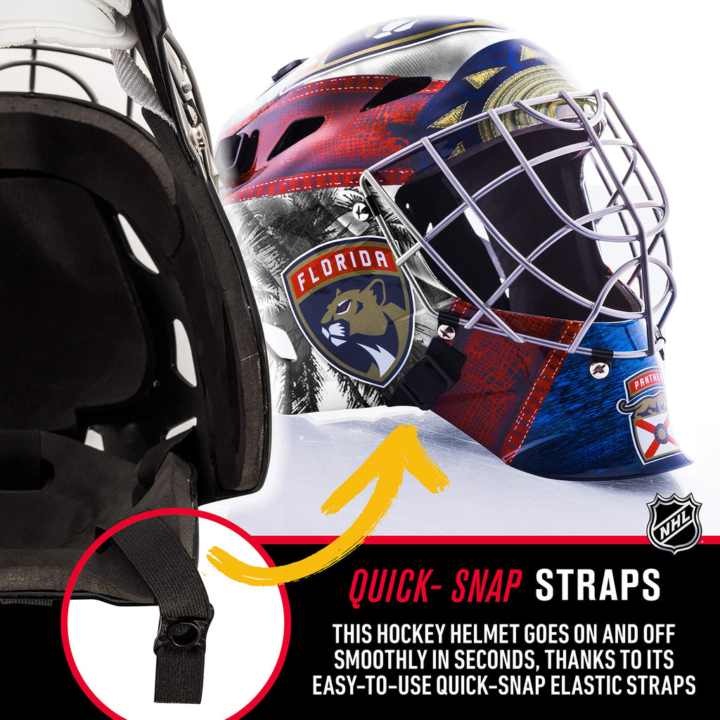 Franklin Sports Team Licensed NHL Hockey Goalie Face Mask - Goalie Mask for Kids Street Hockey - Youth NHL Team Street Hockey Masks