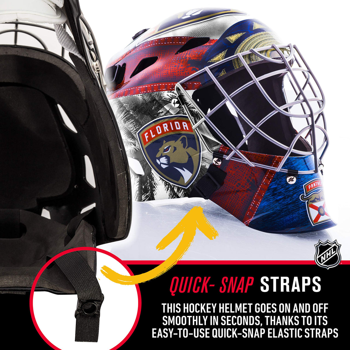 Franklin Sports Team Licensed NHL Hockey Goalie Face Mask - Goalie Mask for Kids Street Hockey - Youth NHL Team Street Hockey Masks