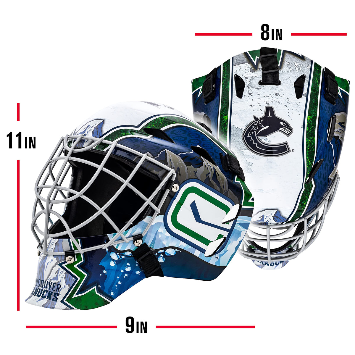 Franklin Sports Team Licensed NHL Hockey Goalie Face Mask - Goalie Mask for Kids Street Hockey - Youth NHL Team Street Hockey Masks