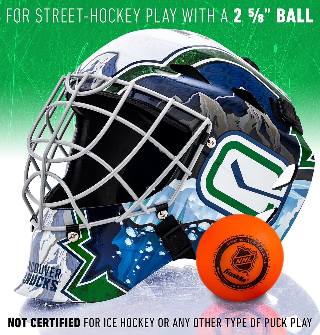 Franklin Sports Team Licensed NHL Hockey Goalie Face Mask - Goalie Mask for Kids Street Hockey - Youth NHL Team Street Hockey Masks