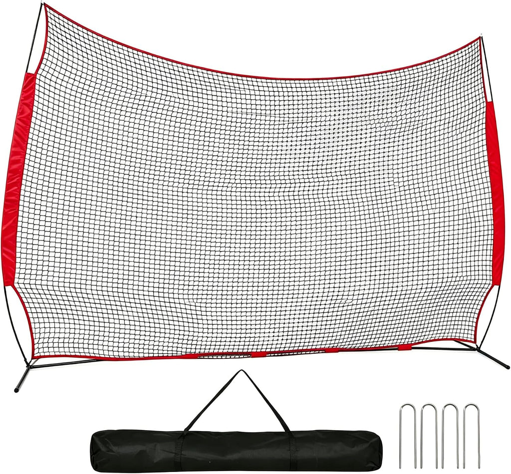 16x10FT Barricade Backstop Net â Heavy Duty All-Ball Sports Barrier Netting, Portable Lacrosse Backstop Net with Carry Bag