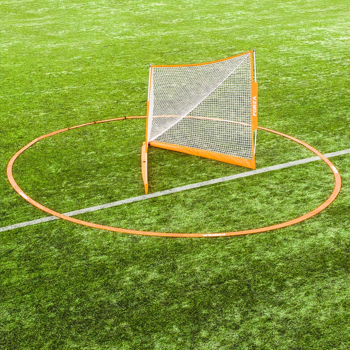 FORZA Portable Lacrosse Crease | Quick-Setup 9.9ft (3m) & 19.7ft (6m) Lacrosse Goal Crease with Fiberglass Pole â Includes Carry Bag â Ideal for Practice & Game Use