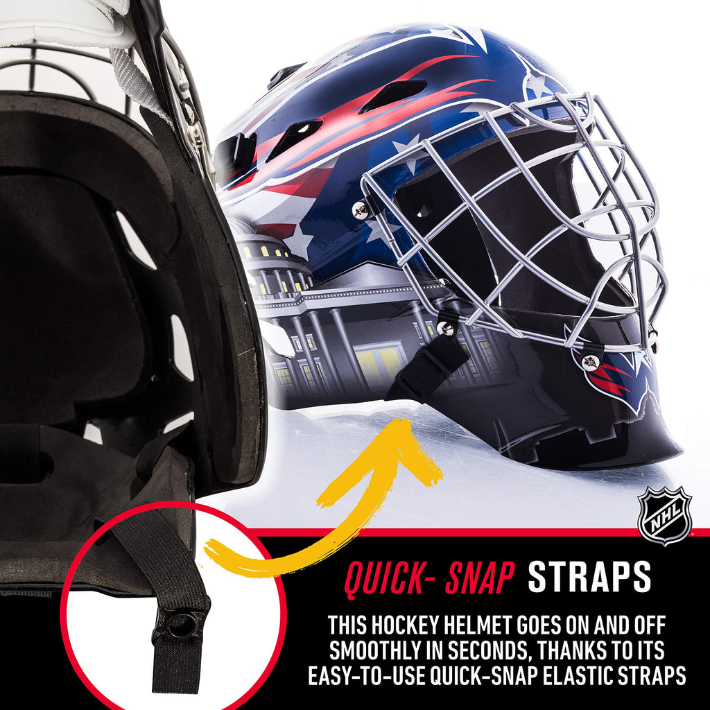 Franklin Sports Team Licensed NHL Hockey Goalie Face Mask - Goalie Mask for Kids Street Hockey - Youth NHL Team Street Hockey Masks