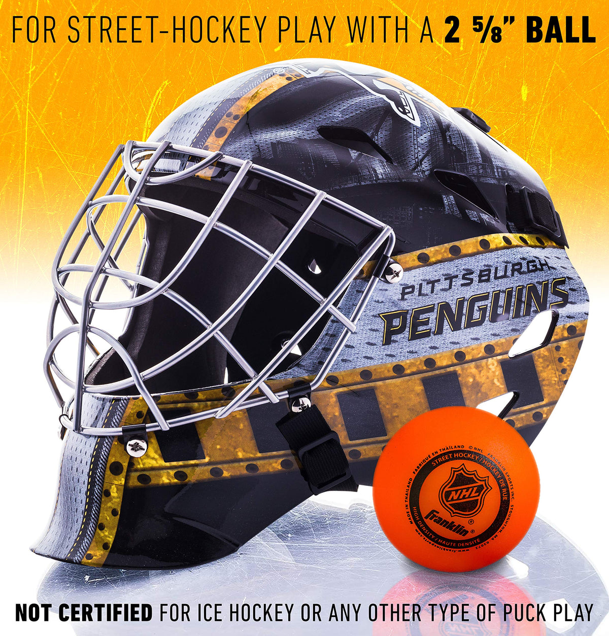 Franklin Sports Team Licensed NHL Hockey Goalie Face Mask - Goalie Mask for Kids Street Hockey - Youth NHL Team Street Hockey Masks