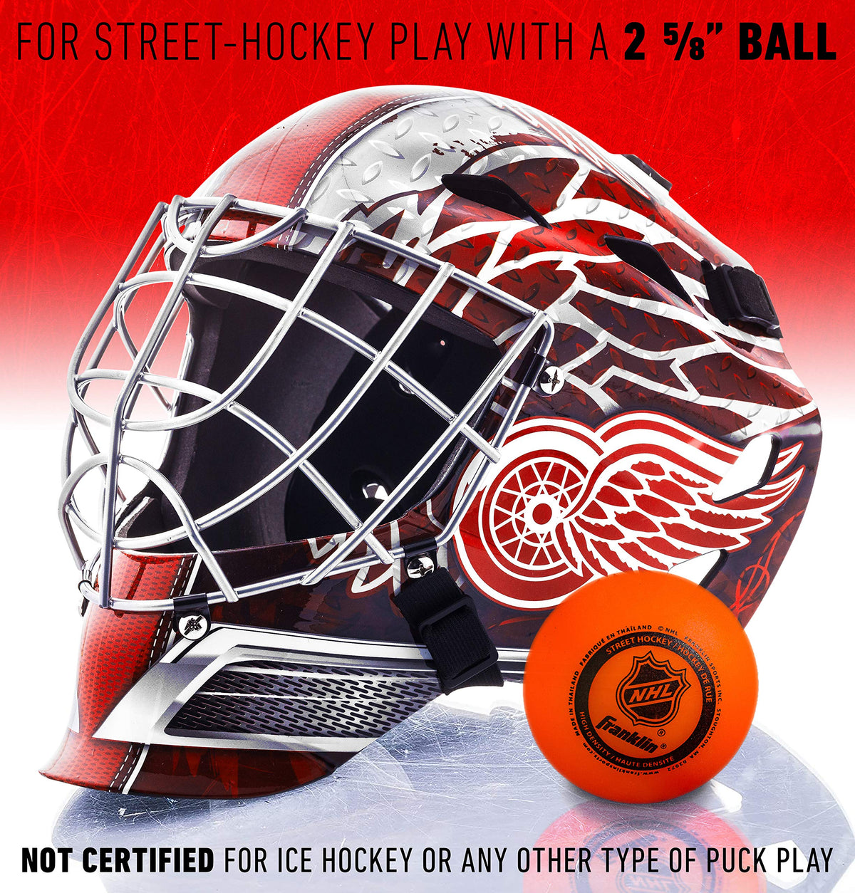 Franklin Sports Team Licensed NHL Hockey Goalie Face Mask - Goalie Mask for Kids Street Hockey - Youth NHL Team Street Hockey Masks