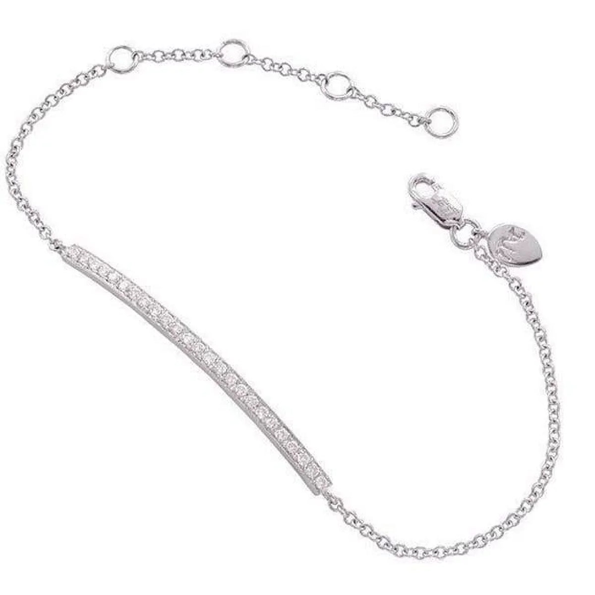 Harry Chad Enterprises 58134 2 CT Round Diamond Chain Lady Mens Bracelet, 14K Gold