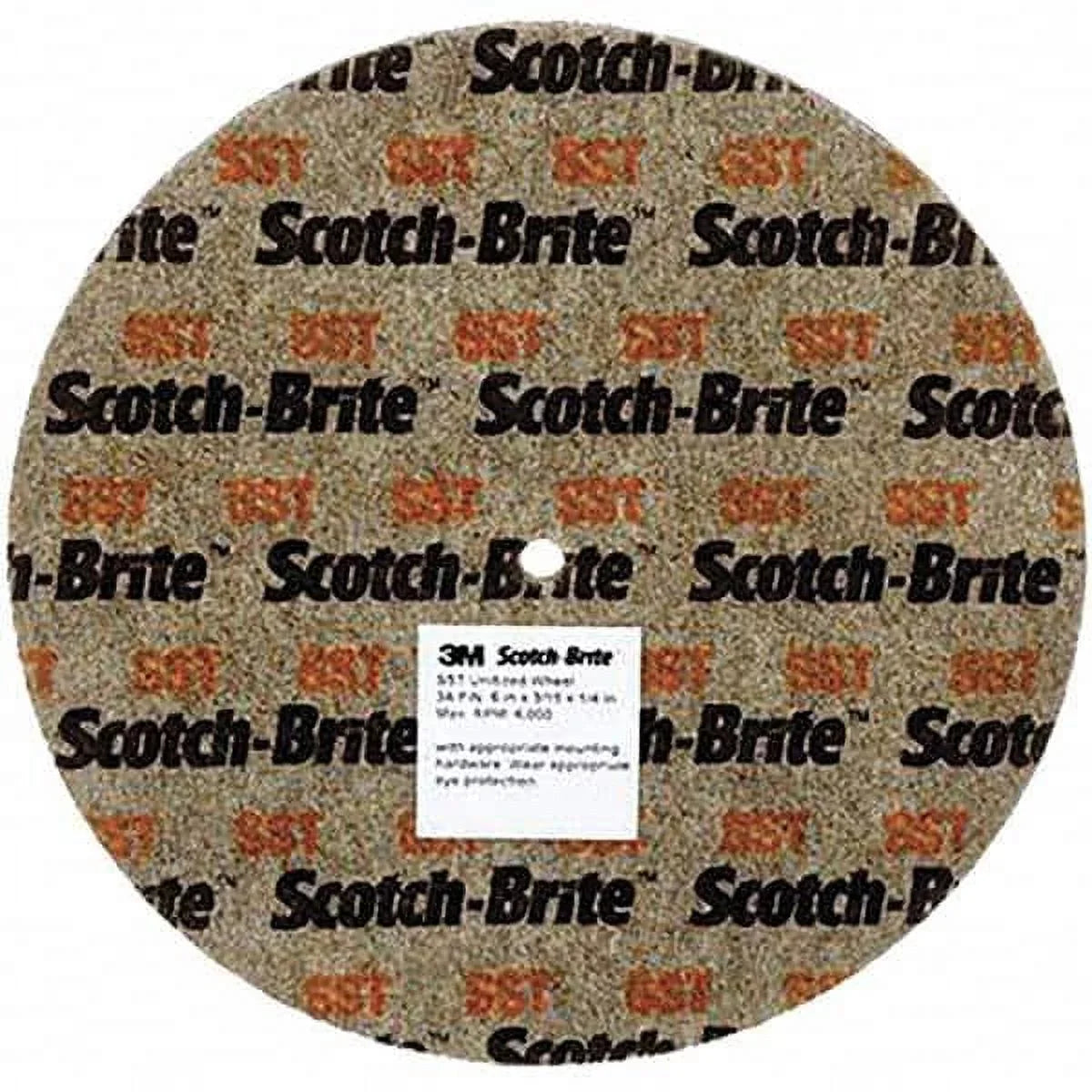 Sizecotch-Brite Unitized Wheel,6 in Dia,1/2 in Connect  7010329400