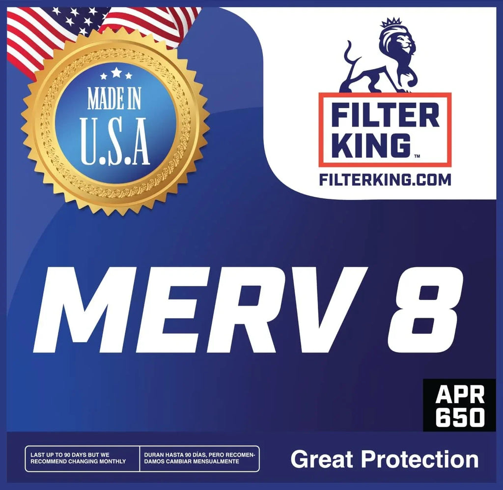 Filter King 7x44.5x1 Air Filter | 4-PACK | MERV 8 HVAC Pleated A/C Furnace Filters | MADE IN USizeA | Actual Sizeize: 7 x 44.5 x .75"