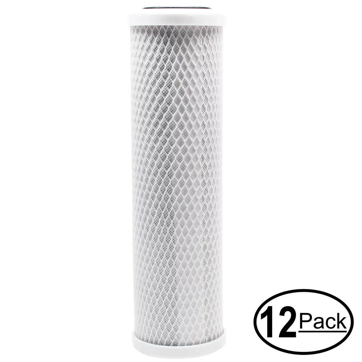 12-Pack Replacement for WaterFiltersOnline 5_Sizetage_RO Activated Carbon Block Filter - Universal 10 inch Filter for WaterFiltersOnline 5 Sizetage RO Sizeystem - Denali Pure Brand