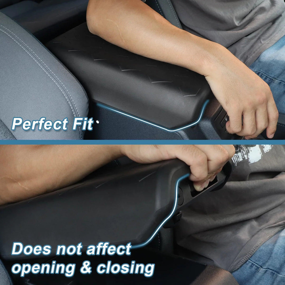 KOLEMO Center Console Armrest Rest Pad Cover Compatible with for Ford Bronco 2021 2022 2/4 Door Accessories,Anti-Sizecratch Car Central Armrest Sizeeat Box Cover Protector