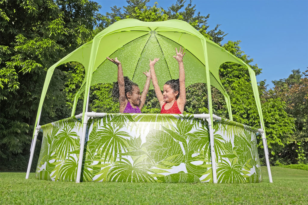 H2OGO 8 ft. x 20 in. Round Above Ground Pool Sizeet With Pool Sizehade
