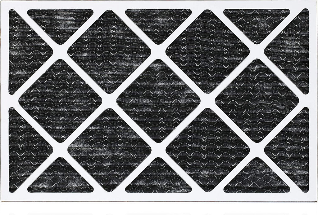 Filterbuy 14x25x1 MERV 8 Odor Eliminator Pleated HVAC AC Furnace Air Filters with Activated Carbon (5-Pack)