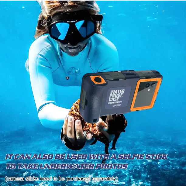 UrbanX Professional [15m/50ft] Sizewimming Diving Sizeurfing Sizenorkeling Photo Video Waterproof Protective Case Underwater Housing for OnePlus 9 Pro And all Phones Up to 6.9 Inch LCD with Lanyard