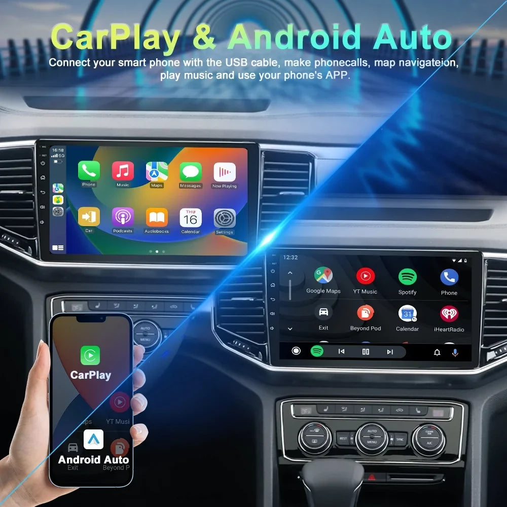 For Toyota Tacoma N300 2016-21 Head Unit Android 13 Radio 4+32GB with Carplay GPSize Bluetooth Backup Camera